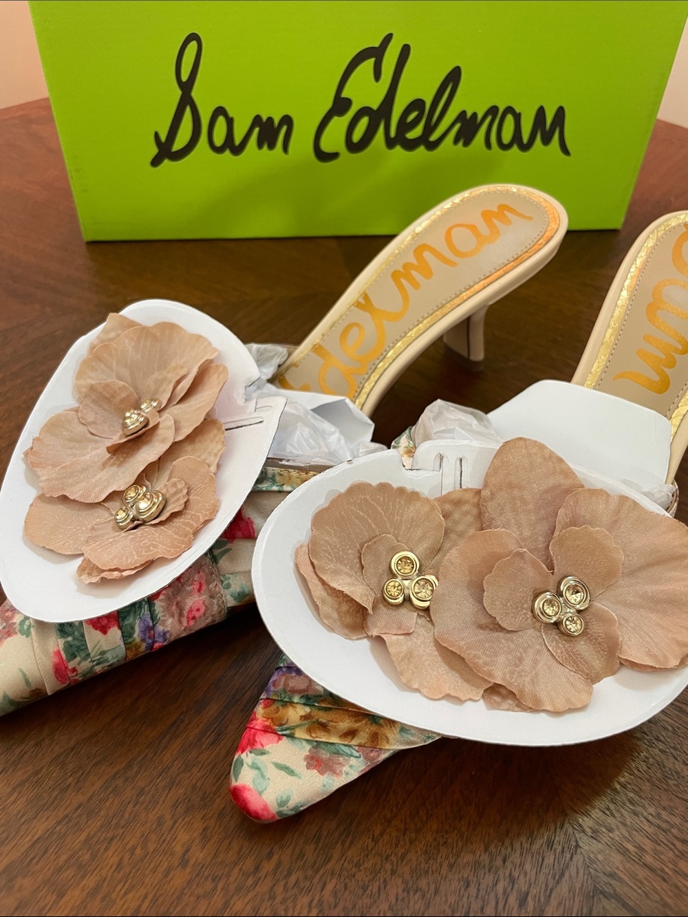 NWT Sam Edelman Bella Rose Floral Kitten Heel - Picture 7 of 7